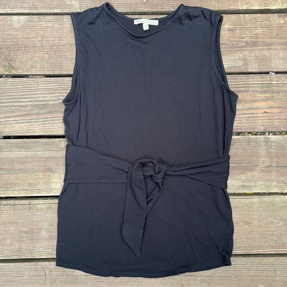 Express Black Tie-Front Tank Top